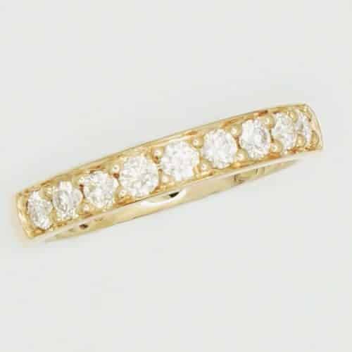Gold ring with diamond accents