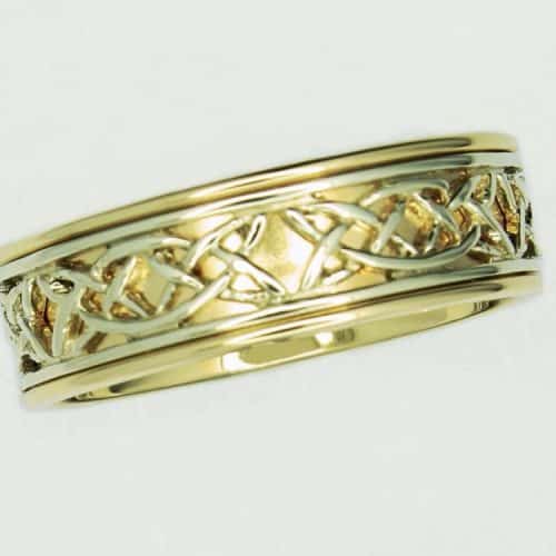 Gold ring with intricate design