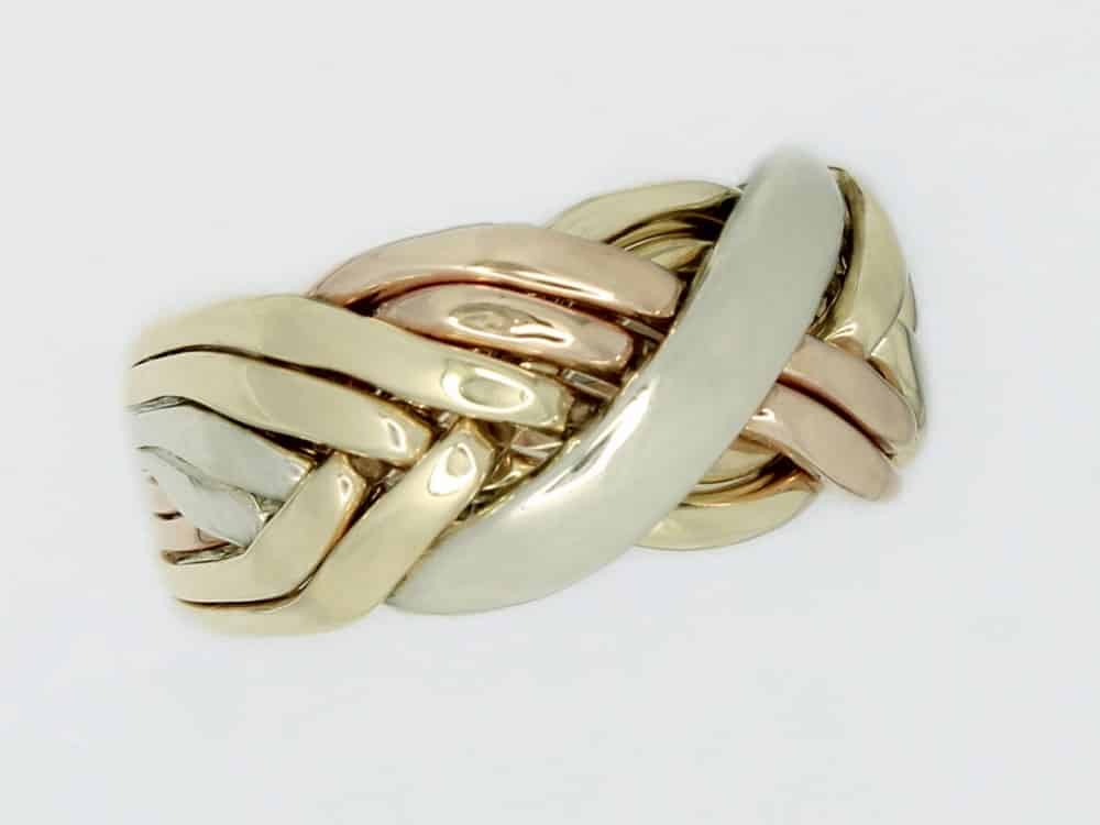 131566 8 Intricate multi-colored metal ring